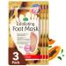 PUREDERM Exfoliating Foot Mask (3 Pack) - Foot Peel Mask Treatment for Cracked Heels Dry skin Callused Feet -Vegan Formula Remover Dead Skin With Papaya Lemon Orange & Other Botanical Extracts Makes Your Feet Baby Soft & S…