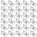 Qovydx 45Pcs 1 Inch Silver Wristlet Key Fob Hardware 1 Metal Key Chain Fob Wristlet Hardware with Split Rings Key Fob Keychain Wristlet for Lanyard