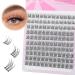 Natural Lash Clusters Wispy Eyelash Extension 120pcs Cluster Lash 10-12mm Individual Lashes Thick C Curl Eyelash Clusters DIY FalseEyelashes Extension Thin Band Cluster Lashes for Women Girl Beginner