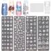 NICENEEDED Flower Nail Art Stamping Kit 4Pcs Nail Stamp Templates & 1 Nail Stamper & 1 Nail Scraper Nail Plates Manicure Tool Dreamcatcher Image Plates for DIY Decoration Stytle 3