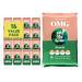 Koreafood OMG OH My Gim Seaweed Sea Salt & Gr ntee 4G * 16 Pack Vegan Dryed Seang Nori Korean Food dried algae chip Korean food (sea salt & Kimchi)