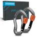 Pamindo mini carabiner - screw carabiner small - screw cap carabiner hook - key ring - Karabiner set - aluminum carabiner 2x anthracite