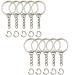 Key Ring with Chain and Open Jump Rings 1 inch 50 Pack 50pack