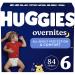 Overnight Diapers Size 6 (35+ lbs), Huggies Overnites Nighttime Baby Diapers, 42 Diapers (Pack of 2), Total 84 Ct Size 6 (84 Count)