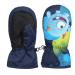 FAYHIJUN Waterproof Kids Mittens Toddler Winter Cold Weather Thermal Fleece Lined Warm PU Palm Gloves Snow Ski Glove for Age 1-9 Boys Girls Baby Skiiing Snowboarding Cycling Running Walking Outdoor Navy M(Age4-6)