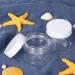 6 Pack 1 oz Clear Plastic Pot Jars with White Lids for Travel Storage - Leak Proof Cosmetic Containers for Makeup, Nails, Jewelry - White-1 oz - Buy Online on SooperMarket.com