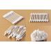 300 PCS White Spiral Lace Wooden Tube Cotton Swabs - Antibacterial & Sterile Cleaning Sticks for Eyes Ears & Makeup - Buy Online on SooperMarket.com