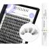 BEYELIAN 168 Pcs Lash Clusters Lash Bond and Seal Kit 10-16mm Individual Cluster Lashes Cluster Lash Glue Aftercare Sealant with Mascara Wand Super Strong Hold 48 Hours
