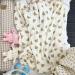 Yissone Baby Swaddle Blanket Toddler Bear Print Dual Layer Cotton Yarn Blanket Stroller Swaddle Blanket (90x130cm Bear Head)