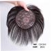 Hair Extensions Human Hair for Women with Thinning Hair Topper Clip in Hairpiece with Bangs 12x12cm Silk Straight Top 20cm Dark Brown Liummrcy  - Buy Online on SooperMarket.com