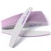 Canvalite 10 PCS Nail File Professional Nail Files Reusable Double Sided Emery Board(100/180 Grit) Nail Styling Tools for Home and Salon Use Half moon 10 Count (Pack of 1)