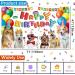 Dog Happy Birthday Backdrop Dog Birthday Party Decorations Puppy Photography Background for Pets Puppy Kids Dog Theme Birthday Party Supplies - Buy Online on SooperMarket.com