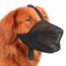 Muzzle for dogs soft muzzle for small medium-sized and large dogs adjustable puppy muzzle baskets to catch bite licking and chewing enables black m- (snout: 9 "-10 ")