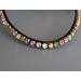 Buy Happiness Hucks Colorful Horses Forehead Straps 'Paradise' - Pink Green & Gold Curved Design Narrow Fit for Ponies - Dark Brown Leather - Buy Online on SooperMarket.com