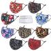 Cloth Face Maks Washable Reusable for Women Men Build-in Nose Wire&Filter Pocket with 9 Filters Adjustable Breathable 3 Layers Cotton Cup Dust Safety Protection Fabric with Designer Printed(9 Pcs) A Multicolored