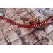 Happiness hinge headband horse red 'siam' with large stones curved narrow (kb leather color dark brown) KB leather color dark brown