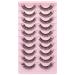 Wiwoseo 3D Russian Strip Lashes - Natural Look, 15MM Wispy & Fluffy, 10 Pairs - Buy Online on SooperMarket.com