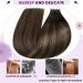LAAVOO Real Hair Tape Extensions - Brown Ombre Skin Weft 50cm 20 Pcs Invisible Tapes Dark Brown to Light Brown Balayage 50g #2/8/2 - Buy Online on SooperMarket.com