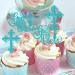 Rsstarxi 24 Pack God Bless and Baptism Cupcake Toppers Glitter Cross God Bless Cupcake Picks Decorations for Babyshower Christian First Communion Baptism Party Cake Decorations Blue - Buy Online on SooperMarket.com
