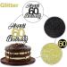 Sumerk 60th Birthday Cake Attachments - Gold & Black Decoration Accessories | Perfect for 60th Birthday Party - Buy Online on SooperMarket.com