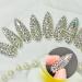 3D Rhinestone Full Cover Super Long Stiletto Fake Nails Set for Wedding Party - Luxury Manicure Nail Art Tips - Buy Online on SooperMarket.com