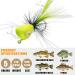 12pcs Colorful Fly Fishing Poppers for Bass, Trout, Salmon - Freshwater Topwater Lures with Hooks - White Assortment - Buy Online on SooperMarket.com