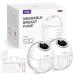 Nuliie milk pump Electrically portable S32 4 modes 9 steps 24mm flange with LED display additional 1 piece of flange 18mm & 21mm and interchangeable duck valves (2 packs white) 2 packs white