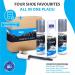 Kaps 4 Sneakers Shoe Care Cleaning Kit - Sneakers Gel Cleaner Water Repellent Protector Spray Odour Eliminator 100 ml Nubuck and Suede Brush Suitable for Trainer Suede Leather and Nubuck Shoes - Buy Online on SooperMarket.com