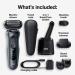 Braun Series 6 6075cc Electric Foil Shaver for Men | Wet & Dry Shave with Beard Trimmer | Clean & Charge SmartCare Center | Rechargeable Waterproof Razor in Black - Includes Leather Travel Case - Buy Online on SooperMarket.com