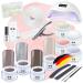 ND24 NAILDESIGN-Geln gel Starter Set Premium with LED prison gel assembly gel French gel sealing gel sealing gel LED lamp & en vouge gels-suitable for beginners-LED gel made in Germany & vegan starter set premium + en vouge gele
