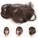 1pc Wig Air Bangs Ladies Tops Curly Human Hair Wig Tops for Women Bangs Hair Clip Human Hair Topper Curly Wigs Hair Hair Extensions Clip-on Woman High Temperature Wire Edge - Buy Online on SooperMarket.com