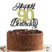Sumerk 90 cake attachments for the 90th birthday cake attachments birthday party decoration accessories gold and black 1 pack of cake top for 90th birthday
