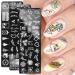Sanwood Nail Stamps - Premium Stainless Steel Manicure Tool Set for Stunning Facial Pattern Nail Art - Perfect for Girls & Women - Buy Online on SooperMarket.com