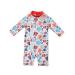 Bonverano Baby Girls Swimsuit UPF 50+ UV Protection One Pieces Sunsuit with Sun Cap (Colourful Fish 3-6Months) 3 Months Colourful Fish