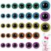 150 Pcs Glitter Large Safety Eyes for Amigurumi 12/16/20 mm Stuffed Animal Eyes Plastic Craft Crochet Eyes for DIY of Puppet  Bear Crafts  Toy Doll Making (Green  Purple  Blue  Champagne  Golden)