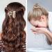 6-Piece Champagne Pearl Hair Claw Clips Set - Retro Non-Slip Barrettes for Women and Girls - Buy Online on SooperMarket.com