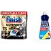 Bundle of Finish Ultimate Plus Infinity Shine Dishwasher Tablets | 73 Dishwasher Tabs | For Unbeatable* Clean & Diamond Shine + Finish Dishwasher Cleaner Rinse Aid | Scent : Lemon | Size : 400ml