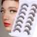 ALPHONSE Brown Strip Dark Brown False Lashes 7 Pack - Short Wispy Natural Look D Curl Extensions - Buy Online on SooperMarket.com