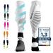 Diasports runstars compression socks for sports running marathon and triathlon |Runstars Premium compression socks with even compression and reinforced heel for women and men white M