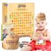 Cradle Plus 100 foods before 1 scratch off poster | w/baby led weaning book, crown and certificate | Baby food idea list and tracker for babies 6 months and up| Baby led weaning cookbook YELLOW