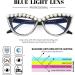 FEISEDY Diamond Blue Light Blocking Cat Eye Glasses for Women - Rhinestone Oversized Anti Eyestrain Computer Glasses Frame B2358 - 51mm - Buy Online on SooperMarket.com
