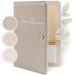 Twive - Motherpass cover (Love) - Organizer with magnetic closure - German mother pass - mother -child pass - including notepad and 8 subjects taupe - gold
