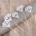 Vaguelly 50pcs Diamond Dessert Topper Happy Wedding Diamond Birthday Cake Picks Wedding Decoration Fruit Cake Decorations for Home Fruitcakes Wedding D cor Anniversary Toothpick Flash Baby Silver medium - Buy Online on SooperMarket.com