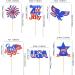24 Pcs Independence Day Cupcake Toppers Glitter National Flag Cake Topper Picks Toothpick Toppers 4th of July Flag Day Photo Props for Patriotic Party Supplies (eagle-godbless-you) - Buy Online on SooperMarket.com