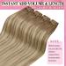 Youngsee Clip In Extensions - Real Hair Ombre 50cm Balayage Medium Brown & Platinum Blonde - 120g 7pcs - Premium Quality Hair Extensions - Buy Online on SooperMarket.com