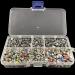 500 Sets Mixed Colors CZ Crystal Rhinestone Studs for Leather Craft DIY - Silver Color Rapid Rivets Spots (Mixed Size) - Buy Online on SooperMarket.com