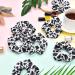 Western Cow Print Scrunchies Set - 20 Pieces | Silk Satin Hair Ties for Player Team | Elastic Hairbands for Sports | Black Scrunchy Ponytail Holder - Buy Online on SooperMarket.com