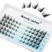 Individual Lashes Mixed Length Cluster Lashes 0.07mm D Curl Eye Contouring Individual Eyelashes Cluster DIY Lash Extensions Soft and Wispy Application At Home Mix HuXi Lashes-ZW28C