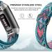 Maledan 3 Pack Elastic Band Compatible with Fitbit Charge 4 and Fitbit Charge 3 Bands for Women Men  Adjustable Stretchy Sport Strap Soft Nylon Wristband for Charge 4/ Charge 3/ 3SE Accessories Black/ Green Arrow/ Boho Flower - Buy Online on SooperMarket.com