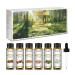 EUQEE Woody Essential Oils Set Pure Natural Aromatherapy Essential Oils for Diffuser for Home Eucalyptus Cedarwood Sandalwood Frankincense Cinnamon Myrrh - 6 x 10ml White